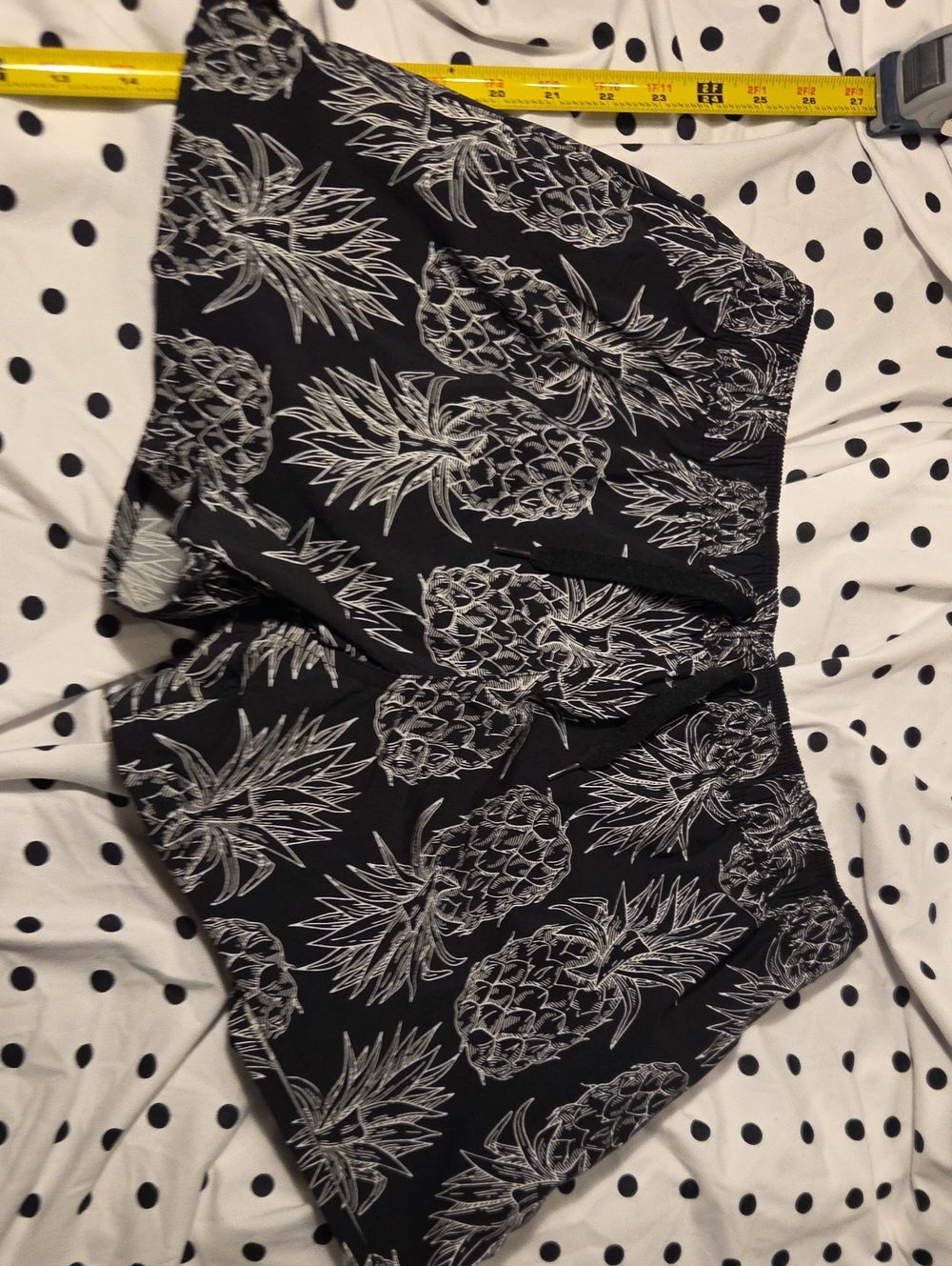 Lauren James Black and White Pineapple Print Shorts